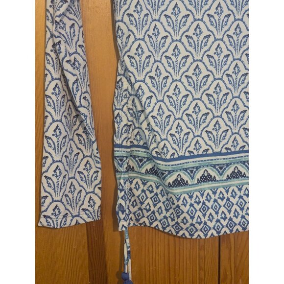 Cabana Life Girls Rash Guard Size 10 Swim Shirt Blue Embroidered Long Sleeve - Picture 14 of 15